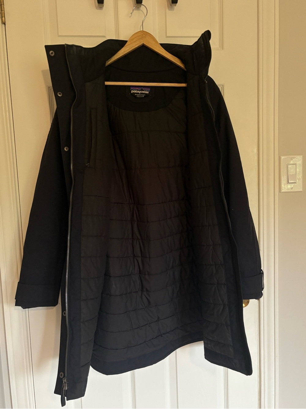 Patagonia Black Coat with detachable hood